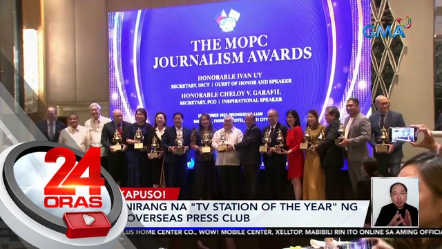 GMA Integrated News pillars at ilang personalidad, kinilala ng Manila Overseas Press Club | 24 Oras