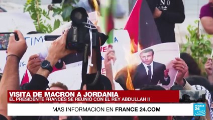 Jordanos critican la postura del presidente francés Emmanuel Macron ante el conflicto israelí-palestino