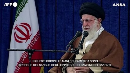 Israele, Khamenei: "Stati Uniti complici dei crimini a Gaza"