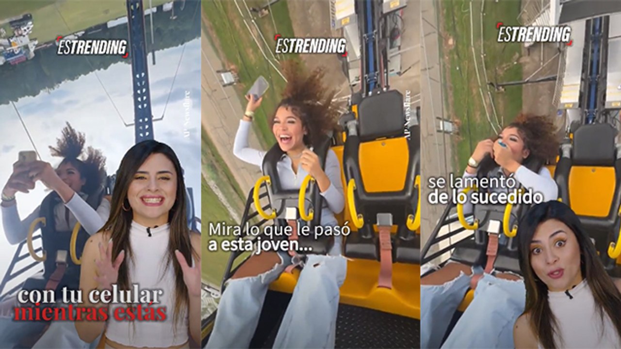 ¿Lo recuperó? Joven se lamenta en montaña rusa al dejar caer su teléfono