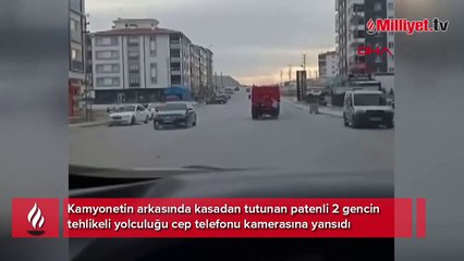 Patenli gençlerin tehlikeli yolculuğu kamerada