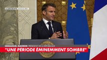 Emmanuel Macron : «La France ne pratique pas le double standard, toutes les victimes méritent notre compassion»