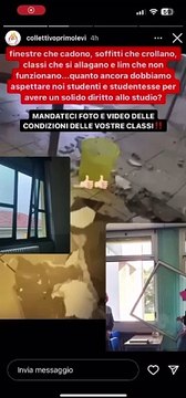 San Giuliano Milanese, crolla il controsoffitto nel liceo Primo Levi