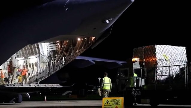 Watch: First RAF flight carrying 21 tonnes of aid for Gaza sets off from UK to Egypt