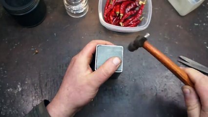 03.Damascus steel from bearing balls.