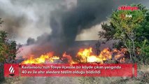 Kastamonu'da büyük yangın! 40 ev ve ahır alevlere teslim oldu