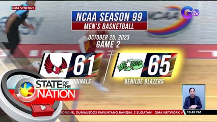 NCAA 99: UPHS Dalta, tinalo ang Letran, 73-61; Benilde nanaig kontra Mapua, 65-61 | SONA