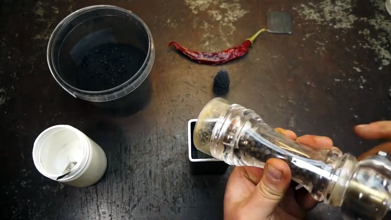 06.I make a blade from a stalagmite that has grown under the grinder.