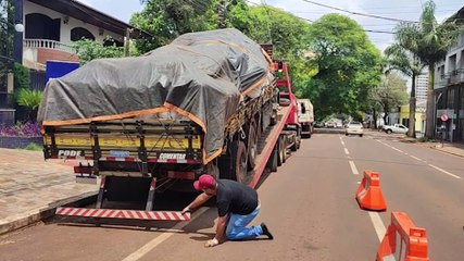 PRF apreende caminhão carregado com maconha na rodovia BR-163
