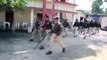 video story- शांति व्यवस्था बनाए रखने फ्लैग मार्च निकालकर पुलिस ने किया नगर भ्रमण