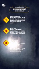 Recomendaciones de Seguridad por Huracán Otis