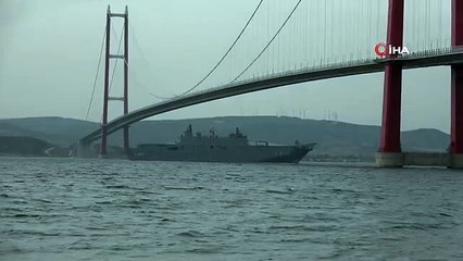 TCG Anadolu, 1915 Çanakkale Köprüsü altından geçti