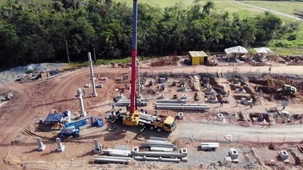 Veja imagens de drone da construção do novo complexo esportivo do Barra F.C.