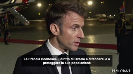 Israele, Macron: "Massiccia operazione di terra sarebbe grave errore"