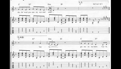 Play Guitar Along with Eric Clapton   Layla with sheet music, Noten, partition, partitura