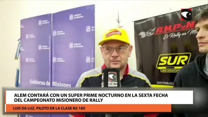 Alem contará con un Super Prime Nocturno en la sexta fecha del Campeonato Misionero de Rally