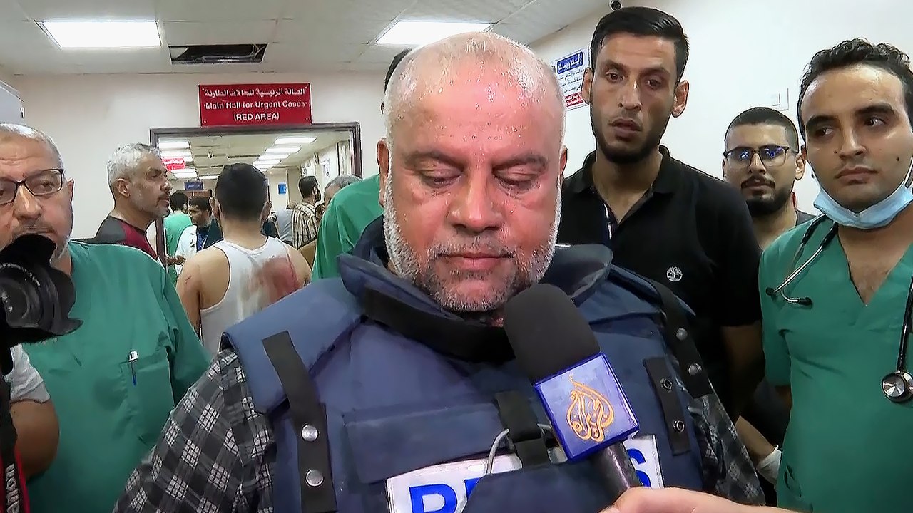 مقابلة مع الزميل وائل الدحدوح عقب استشهاد زوجته وابنه وابنته في قصف إسرائيلي أجراها معه هشام زقوت