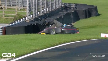 GB4 Championship 2023 Donington 2 Race 2 Ping Big Crash