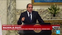 REPLAY - France to send navy ship to support Gaza hospitals, Macron says on Egypt visit