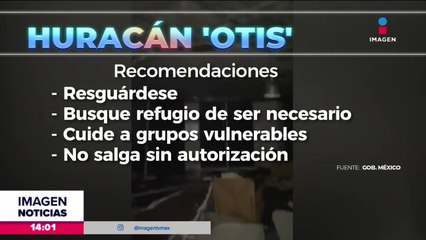 Recomendaciones ante el huracán “Otis”