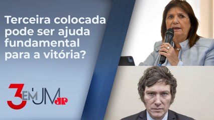 Eleições na Argentina: Bullrich anuncia apoio a Milei no 2º turno