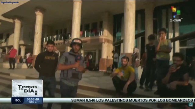 Miles de palestinos desplazados por bombardeos israelíes