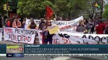 Estudiantes uruguayos realizaron movilización contra reformas educativas