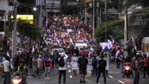 Jóvenes panameños protestaron en las calles de la capital en contra de contrato minero