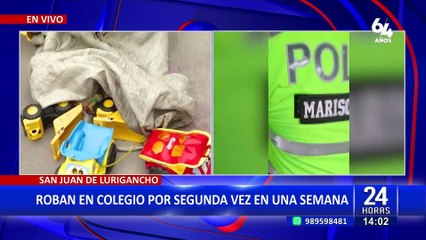 SJL: Delincuentes roban material educativo de un colegio inicial por segunda vez