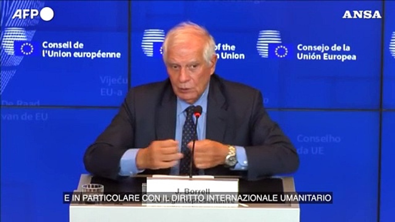 Israele, Borrell: "Consenso per chiedere una pausa umanitaria a Gaza"