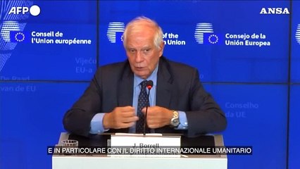 Israele, Borrell: "Consenso per chiedere una pausa umanitaria a Gaza"