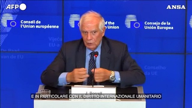 Israele, Borrell: Consenso per chiedere una pausa umanitaria a Gaza