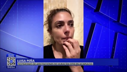 Luisa Peña fue rescatada ante la entrada del huracán Otis en Acapulco
