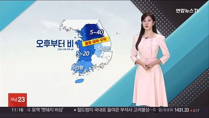 [날씨톡톡] 오후부터 중부·호남 중심 요란한 비…내일 비 그치고 쌀쌀