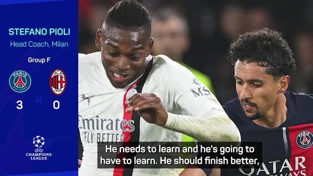 Rafael Leão frustrates Pioli as Milan beaten at PSG