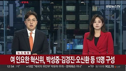[속보] 여 인요한 혁신위, 박성중·김경진·오신환 등 13명 구성