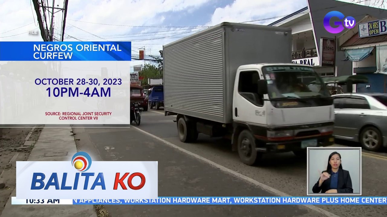 COMELEC: May curfew sa Negros Oriental, 10 PM - 4AM sa Oct. 28-30, 2023 | BK