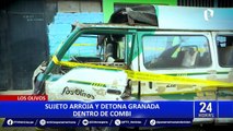 Los Olivos: vecinos piden mayor presencia policial tras lanzamiento de explosivo en combi
