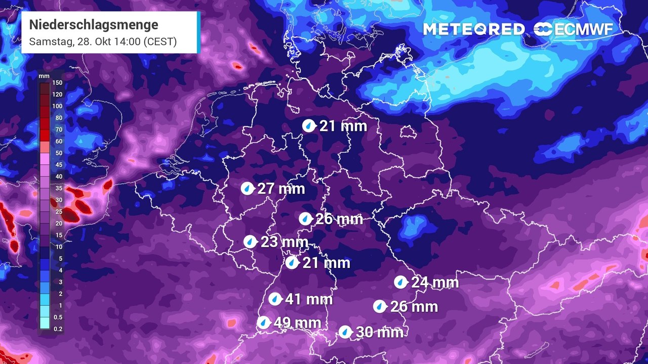 Regen und kein ende! der jestream leitet immer wieder tiefs über deutschland hin! die flusspegel steigen an!