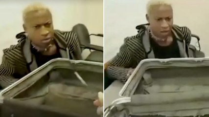 Watch: British TikToker appears baffled as airport police discover almost 3kg of cocaine in suitcase