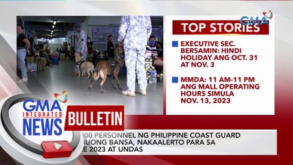20,000 personnel ng Philippine Coast Guard sa buong bansa, nakaalerto para sa BSKE 2023 at undas | GMA Integrated News Bulletin