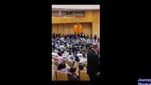 The moment of expulsion of the representative of Israel from the summit in Addis Ababa