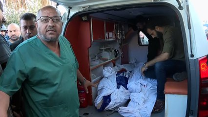 تشييع شهداء أسرة الزميل وائل الدحدوح بعد الصلاة عليهم