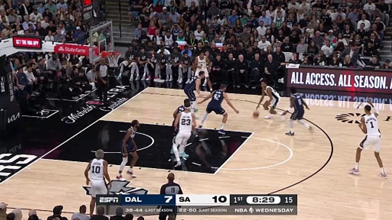 Wembanyama's first points in the NBA