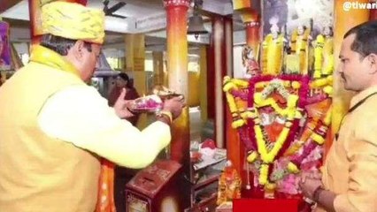 हनुमानजी को साष्टांग प्रणाम कर विधायक रामेश्वर शर्मा ने दाखिल किया नामांकन