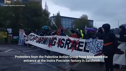 Palestine Action Group protest at weapons factory in Sandwich