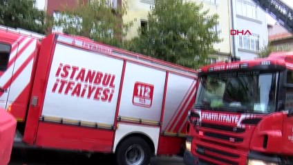 Şişli'de çıkan yangında kurtarılan kedi kameralara yansıdı