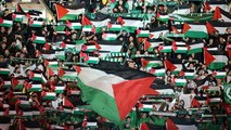 Celtic fans wave Palestinian flags ahead of Champions League fixture in defiance of club appeal