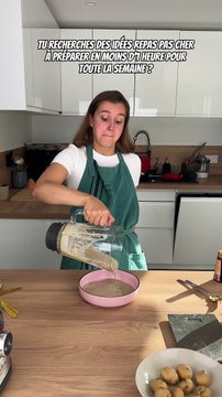 Je t’aide à preparer tes plats pour la semaine à 3€/repas et tout ça en moins d’une heure ☺️