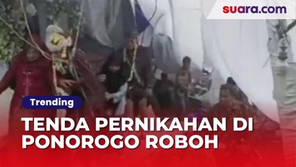 Tenda Pernikahan di Ponorogo Roboh Diterjang Hujan Angin